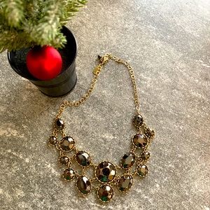 Gold and Pewter two tiered necklace